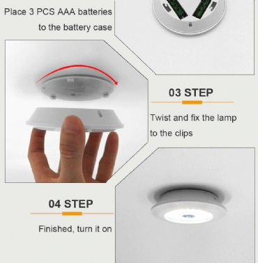 Bộ 3 đèn LED + 1 remote tiện dụng gắn Tủ trưng bày ,Tủ quần áo + Tủ bếp + Tủ rượu ...