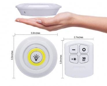 Bộ 3 đèn LED + 1 remote tiện dụng gắn Tủ trưng bày ,Tủ quần áo + Tủ bếp + Tủ rượu ...